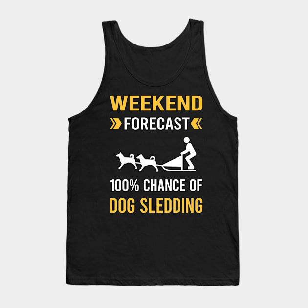 Weekend Forecast Dog Sledding Sled Tank Top by Bourguignon Aror